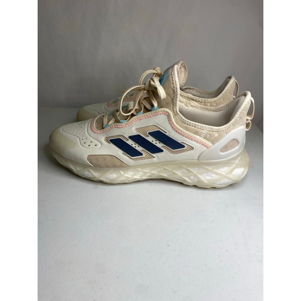 Mens Adidas Web Boost Running Shoes Sneakers Off White Blue Athletic Size 11 - Picture 9 of 16